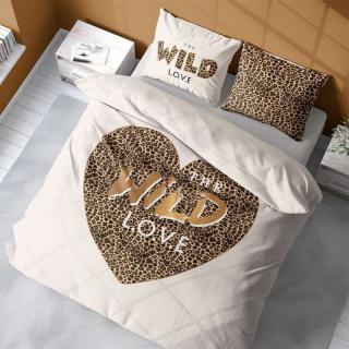 DETEXPOL Francouzské povlečení Wild Love  Bavlna, 220/200, 2x70/80 cm