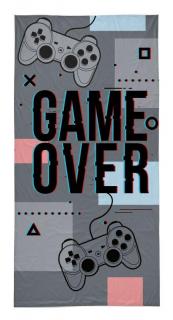 DETEXPOL Osuška Game Over grey Bavlna - Froté 70/140 cm