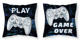 DETEXPOL Povlak na polštářek Game Over micro 100% Polyester 40/40 cm