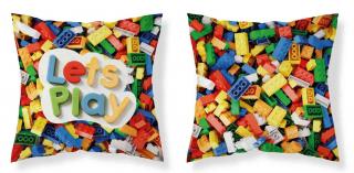 DETEXPOL Povlak na polštářek Kostky Lets Play micro 100% Polyester, 40/40 cm