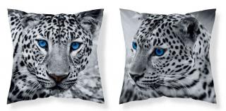 DETEXPOL Povlak na polštářek Leopard černobílá micro 100% Polyester 40/40 cm