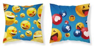 DETEXPOL Povlak na polštářek Smajlíci micro 100% Polyester 40/40 cm