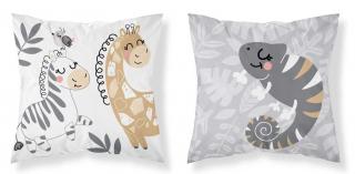 DETEXPOL Povlak na polštářek Zoo grey  Bavlna, 40/40 cm