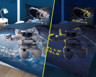 DETEXPOL Povlečení Astronaut svítící  Bavlna, 140/200, 70/80 cm