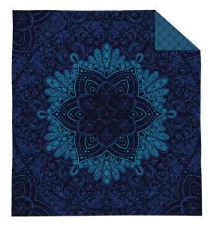 DETEXPOL Přehoz na postel Mandala modrá  Polyester, 220/240 cm