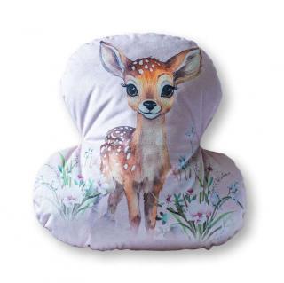 DETEXPOL Tvarovaný mikroplyšový polštářek Srneček 100% Polyester 33x26 cm