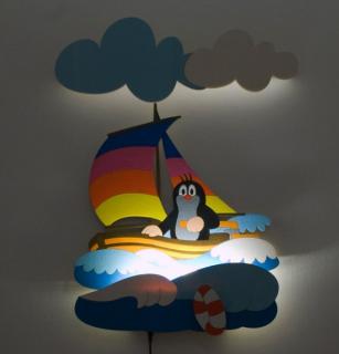 DoDo LED Lampička Krtek a plachetnice NL28LEDDO 35x50 cm