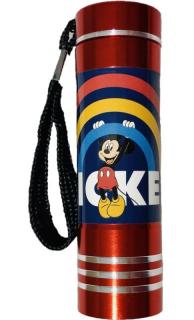 EUROSWAN Dětská hliníková LED baterka Mickey red