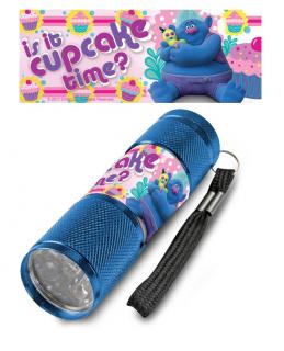 EUROSWAN Dětská hliníková LED baterka Trollové CUPCAKE