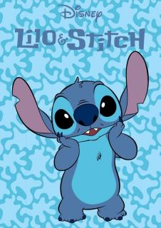 FARO Fleece deka Lilo and Stitch modrá  Polyester, 100/140 cm