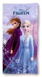 FARO Osuška Micro Ledové Království Anna a Elsa 100% polyester 70/140 cm