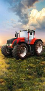 FARO Osuška Traktor červený bavlna - froté 70/140 cm