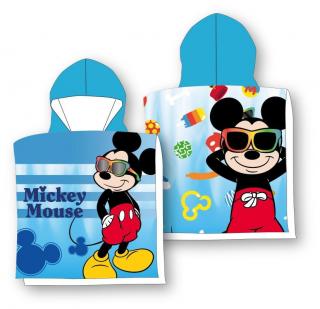 FARO Pončo Mickey blue micro 100% polyester 50x100 cm