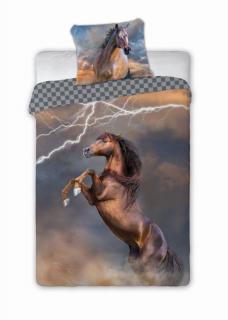 FARO Povlečení Kůň brown bavlna 140/200, 70/90 cm