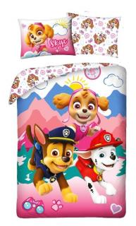 HALANTEX Povlečení Paw Patrol pink 100% bavlna 140/200, 70/90 cm