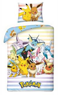 HALANTEX Povlečení Pokémon parta  Bavlna, 140/200, 70/90 cm