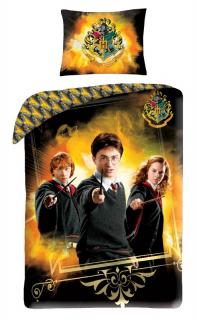 HALANTEX Povlečení Premium Harry Potter gold Bavlna 140/200, 70/90 cm