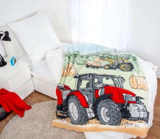 HERDING Fleece deka Traktor polyester 130/160 cm