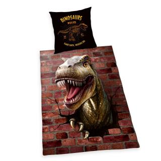 HERDING Povlečení 3D Efekt Dino 100% bavlna 140/200, 70/90 cm