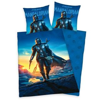HERDING Povlečení Star Wars Mandalorian Mando 100% Bavlna 135x200, 80x80 cm
