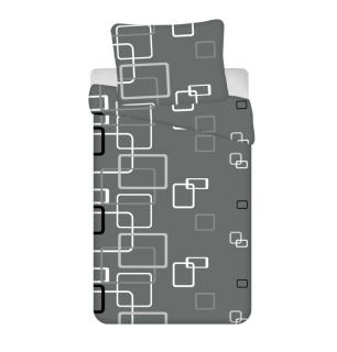 JERRY FABRICS 3D Povlečení Kostky šedé micro 100% Polyester - mikrovlákno 140/200, 70/90