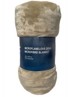 JERRY FABRICS Deka microflanel super soft béžová 100% polyester 150/200 cm