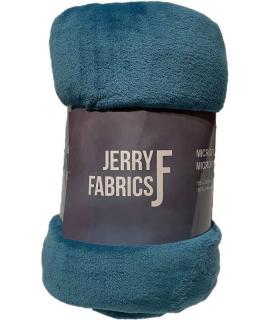 JERRY FABRICS Deka microflanel super soft petrolejová 100% polyester 150x/200 cm