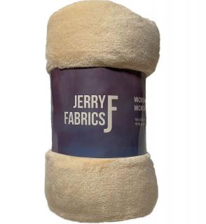 JERRY FABRICS Deka microflanel super soft Světle béžová 100% polyester 150/200 cm