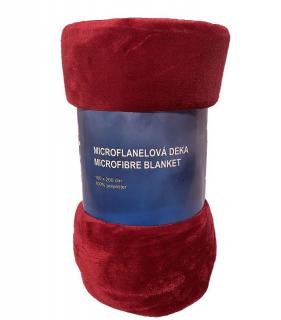 JERRY FABRICS Deka microflanel super soft Vínová 100% Polyester 150/200 cm