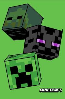 JERRY FABRICS Fleece deka Minecraft The Mobs 100% polyester 100x150 cm