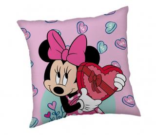 JERRY FABRICS Mikroplyšový povlak na polštářek Minnie Purple 100% Polyester, 40/40 cm