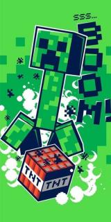 JERRY FABRICS Osuška Minecraft Boom bavlna - Froté, 70/140 cm