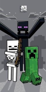 JERRY FABRICS Osuška Minecraft Mob Attack bavlna - Froté, 70/140 cm
