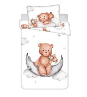 JERRY FABRICS Povlečení do postýlky Medvídek Plane baby 100% bavlna 100/135, 40/60 cm