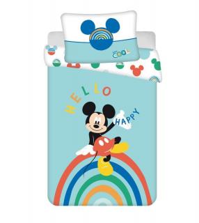 JERRY FABRICS Povlečení do postýlky Mickey rainbow baby bavlna 100/135, 40/60 cm