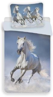 Jerry Fabrics Povlečení fototisk White horses 140x200 70x90