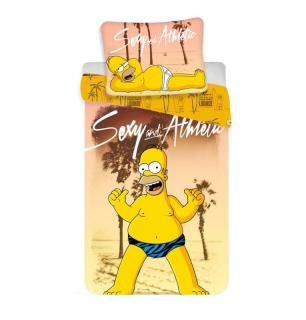 JERRY FABRICS Povlečení Homer Simpson beach 100% Bavlna 140x200, 70x90