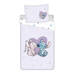 JERRY FABRICS Povlečení Lilo and Stitch Heart 100% bavlna 140/200, 70/90 cm