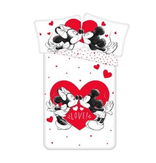 JERRY FABRICS Povlečení Mickey a Minnie Love 05 Bavlna 140/200, 70/90 cm