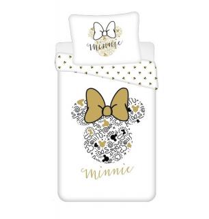 JERRY FABRICS Povlečení Minnie Gold 02 Bavlna 140/200, 70/90 cm