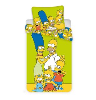 JERRY FABRICS Povlečení Simpsons Family green 100% Bavlna, 140/200, 70/90 cm