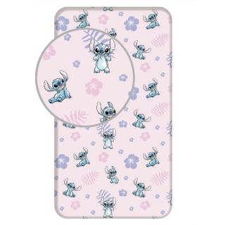 JERRY FABRICS Prostěradlo Lilo and Stitch Pink 100% Bavlna 90/200 cm