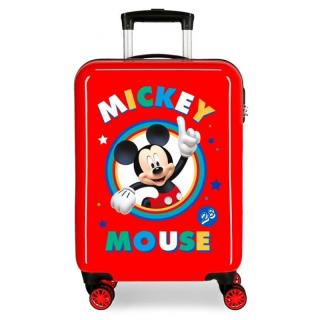 JOUMMABAGS Cestovní kufr ABS Mickey Circle red ABS plast 55x38x20 cm