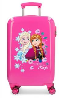 JOUMMABAGS Cestovní kufr Ledové Království Sparkle Fuchsia ABS plast 55 cm