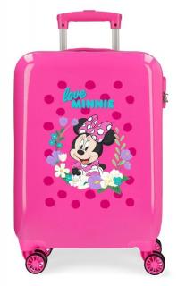 JOUMMABAGS Cestovní kufr Minnie Golden Days Pink ABS plast 55 cm