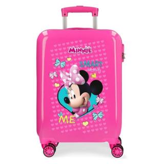 JOUMMABAGS Cestovní kufr Minnie Happy ABS plast růžový 34 l