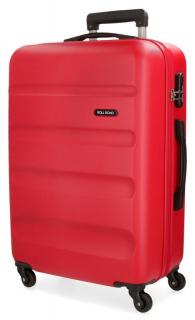 JOUMMABAGS Cestovní kufr Roll Road Flex Red ABS plast 65 cm