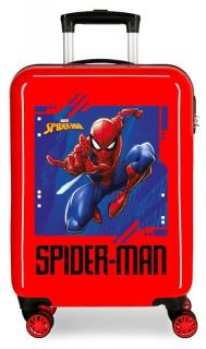 JOUMMABAGS Cestovní kufr Spiderman Street Red ABS plast 55cm x 38cm x 20cm, váha 2,6 kg , objem 34 l