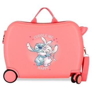 JOUMMABAGS Dětský kufřík na kolečkách Lilo and Stitch cuddle me coral MAXI 50x38x20 cm, objem 34 l