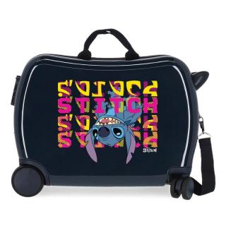 JOUMMABAGS Dětský kufřík na kolečkách Lilo and Stitch Face Down navy MAXI 50x38x20 cm